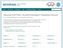 Tablet Screenshot of fritid.frederikshavn.dk